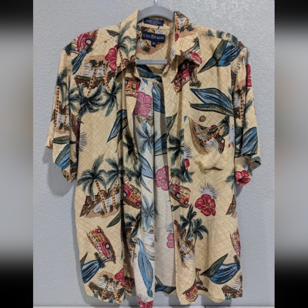 Men's Hawaiian Tropical Shirt Rockabilly Travel Resort Costume Ace Ventura